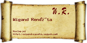 Wigand Renáta névjegykártya